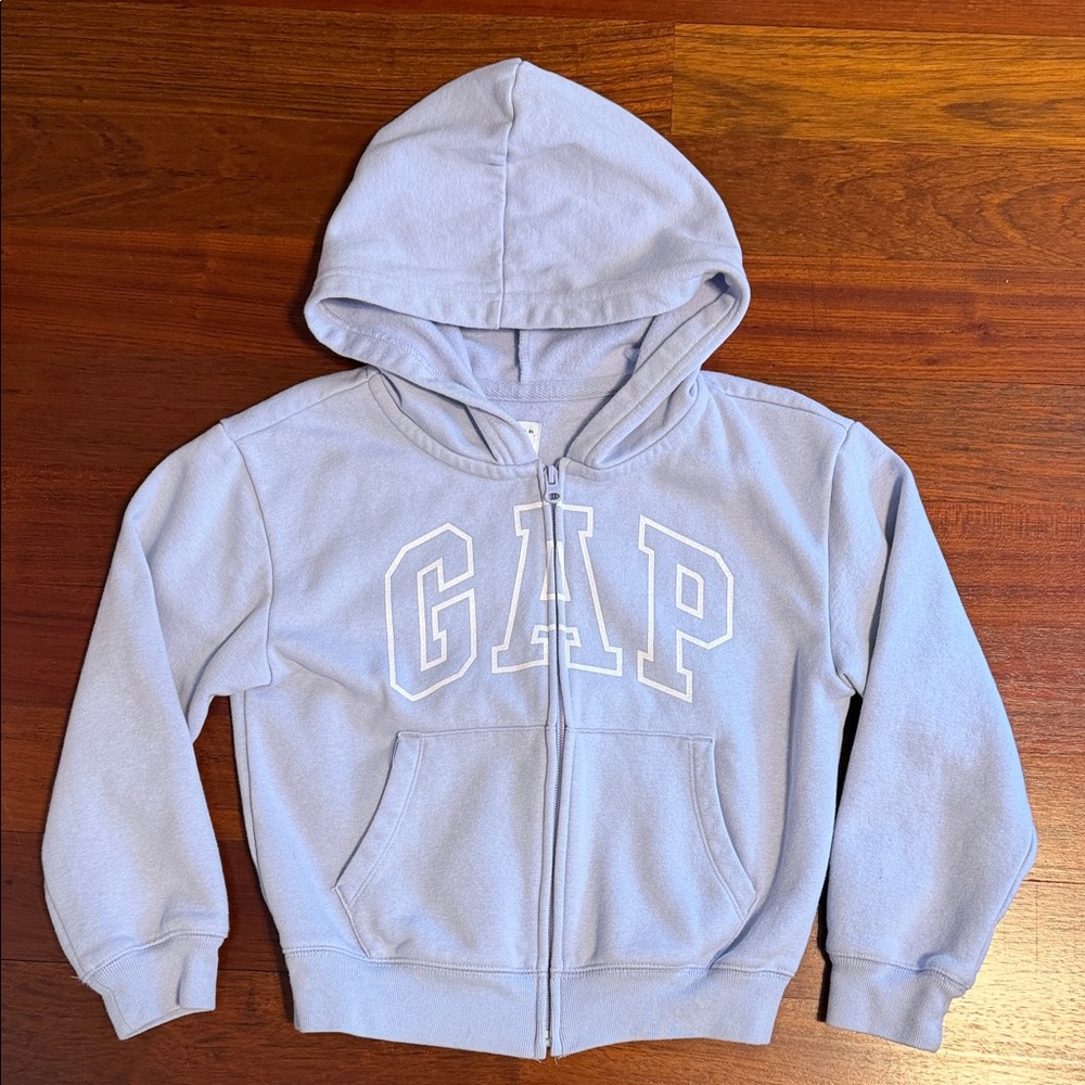 GAP Full Zip Hoodie Lavender with White Glittery Logo